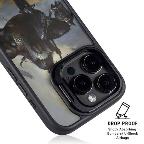 Death Dealer on Horseback by Frazetta iPhone 14 Pro Max Kickstand Case